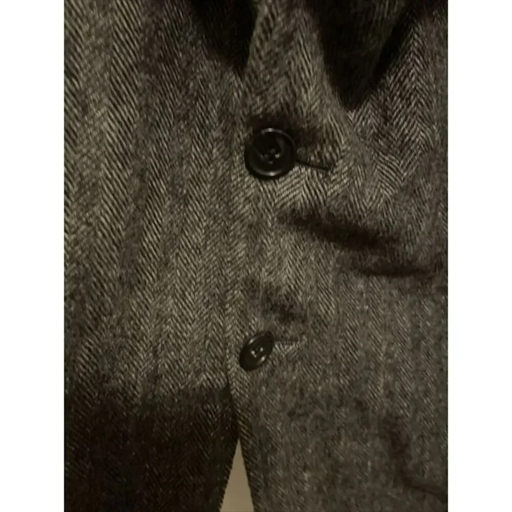 Roberto Vasalli Sport Coat Blazer Camel Hair Blend Gray 2 Men's 46R Herringbone